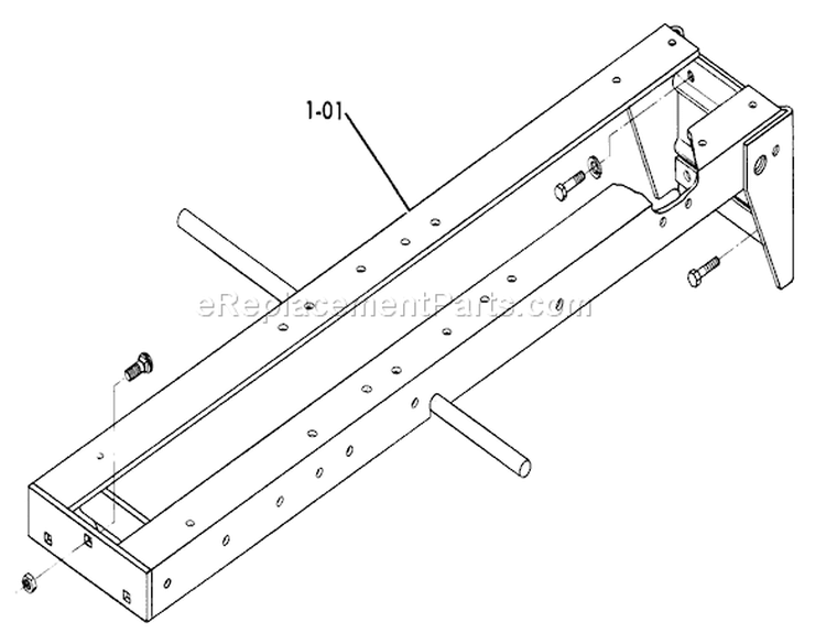 Frame Assembly Diagram and Parts List for 61-12KS01 1976 Toro Lawn Tractor