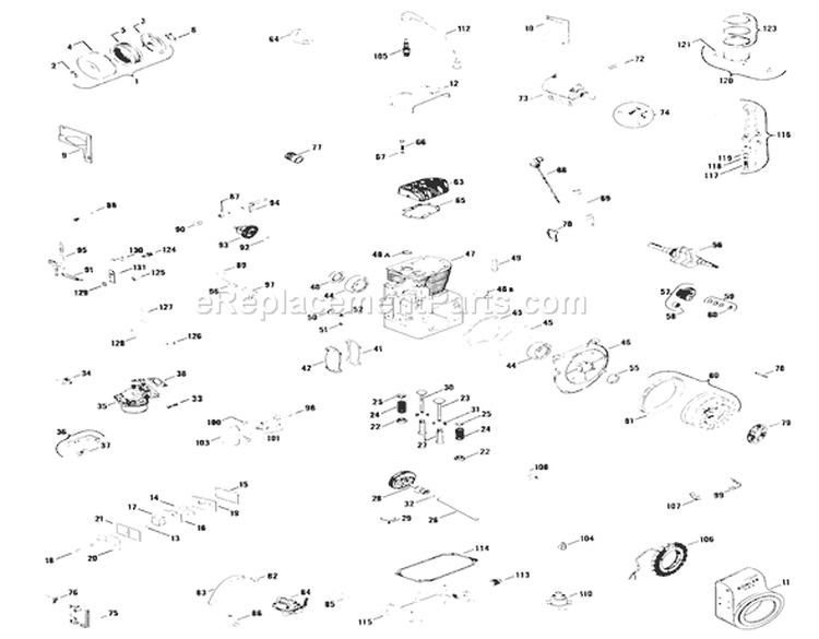 Kohler 12 H.p. Engine K301s, Spec 47421d Diagram and Parts List for 61-12KS03 1976 Toro Lawn Tractor