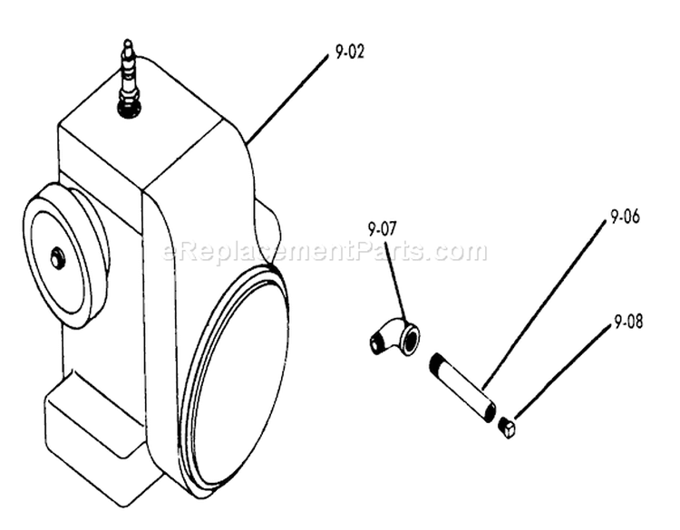 Engine Diagram and Parts List for 61-12KS03 1976 Toro Lawn Tractor