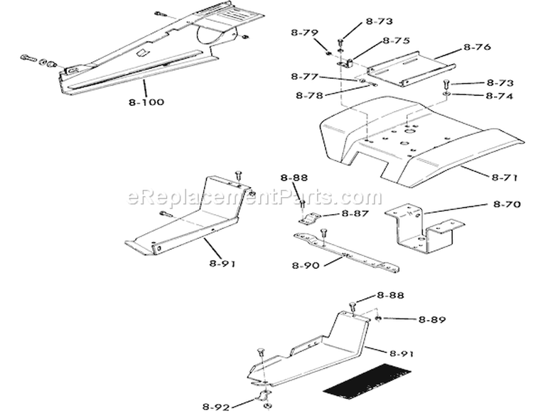 Page O Diagram and Parts List for 61-12KS02 1976 Toro Lawn Tractor