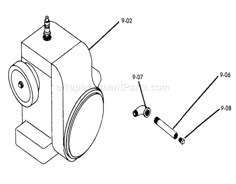 Engine Diagram and Parts List for 61-12KS02 1976 Toro Lawn Tractor