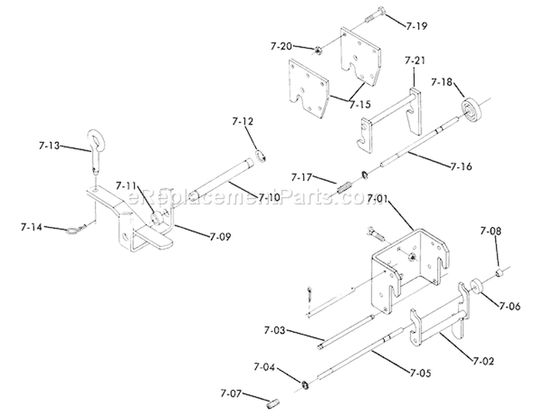 Hitch Assemblies Diagram and Parts List for 61-12K802 1976 Toro Lawn Tractor