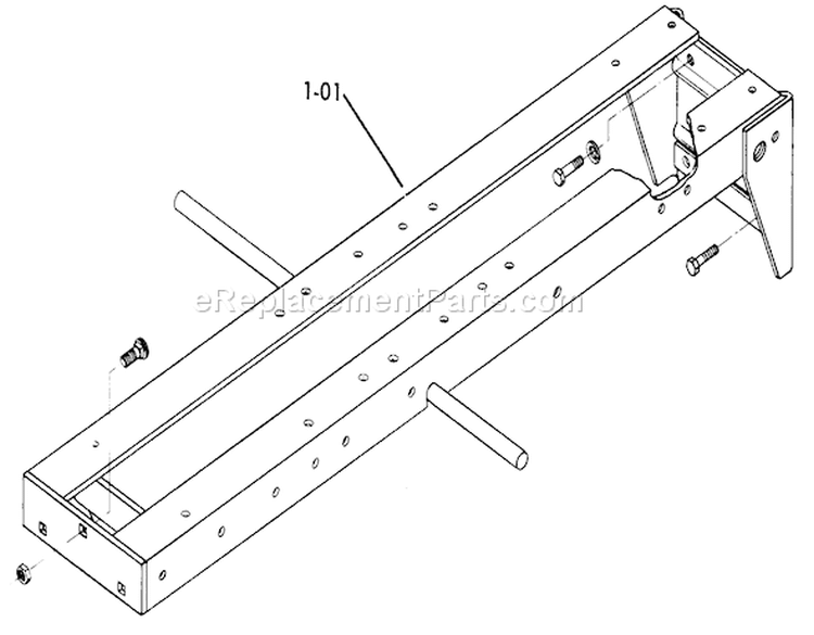 Frame Assembly Diagram and Parts List for 61-12K802 1976 Toro Lawn Tractor