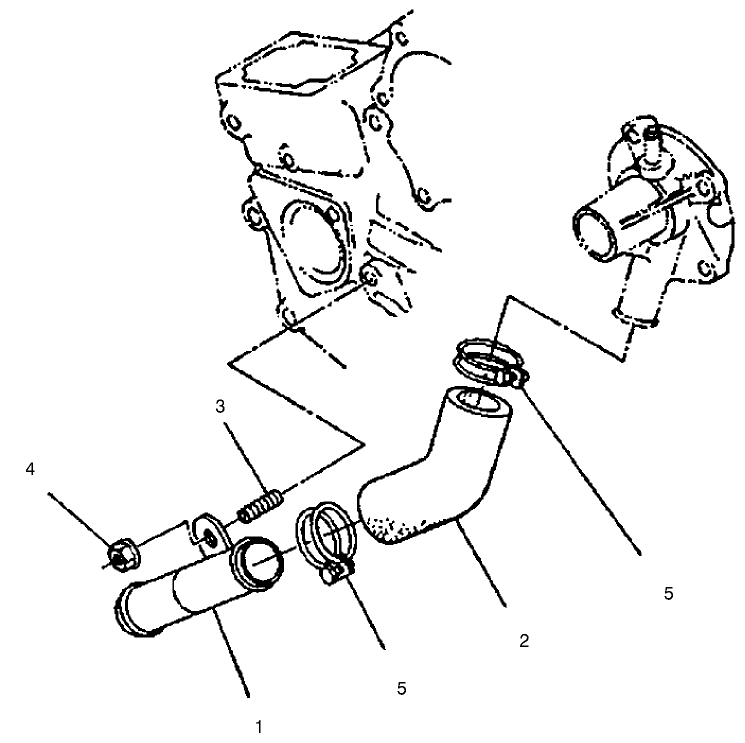 Water Pipe Assembly Diagram and Parts List for 22303TE 990001 - 999999 Toro Lawn Tractor Accessories