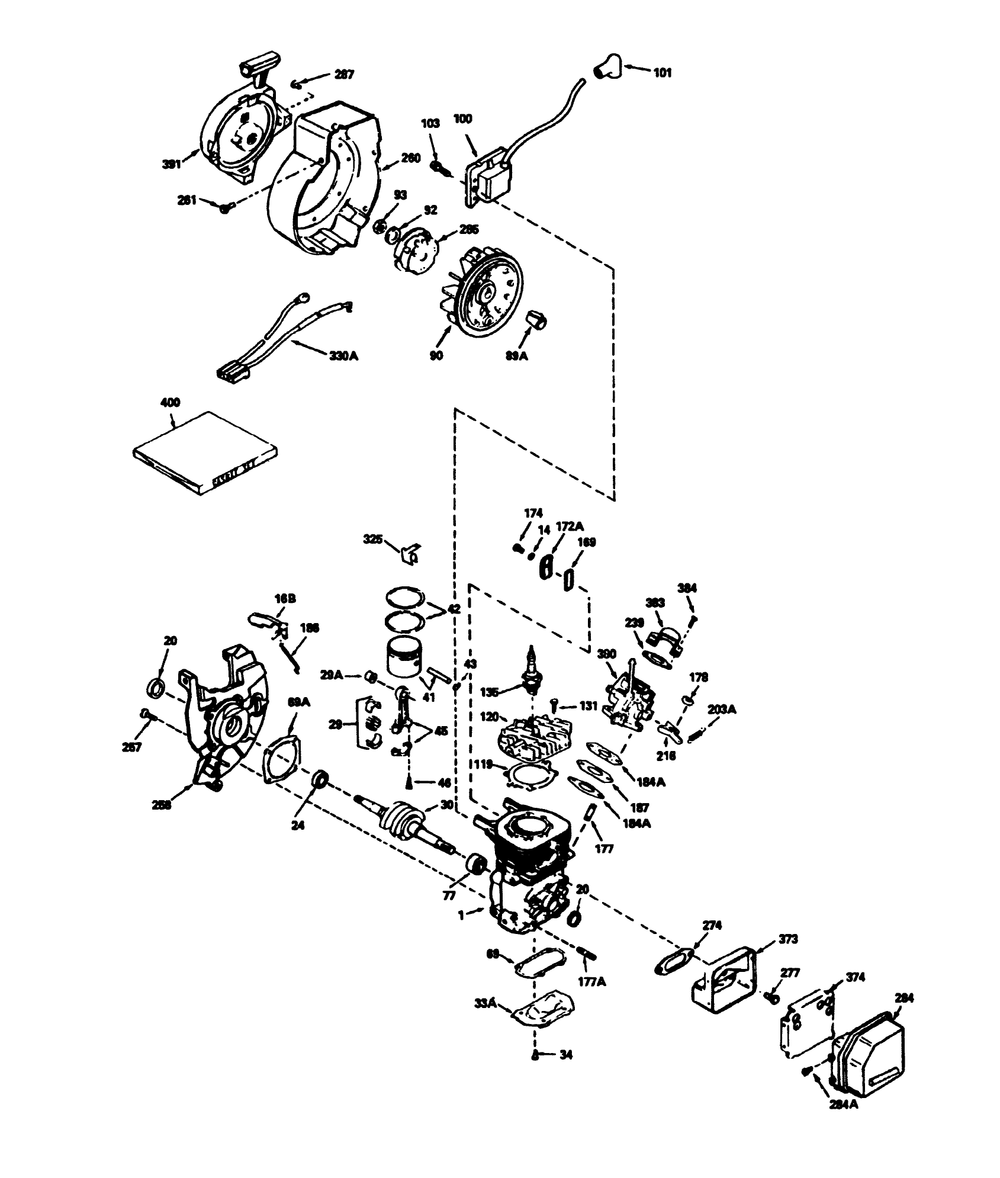Engine Tecumseh Model No. Hsk600 Type 1668p (Model No. 38170 Only) Diagram and Parts List for 38175 1000001 - 1999999 Toro Snow Blower