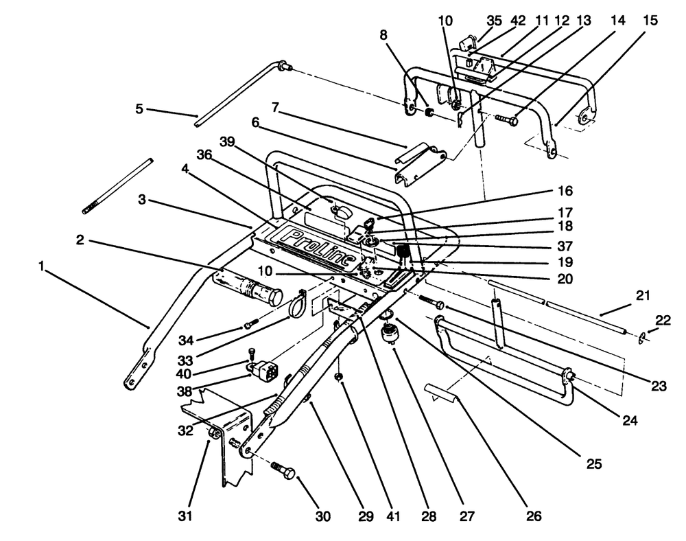 Handle Assembly Diagram and Parts List for 30176 590001 - 599999 Toro Lawn Tractor Accessories