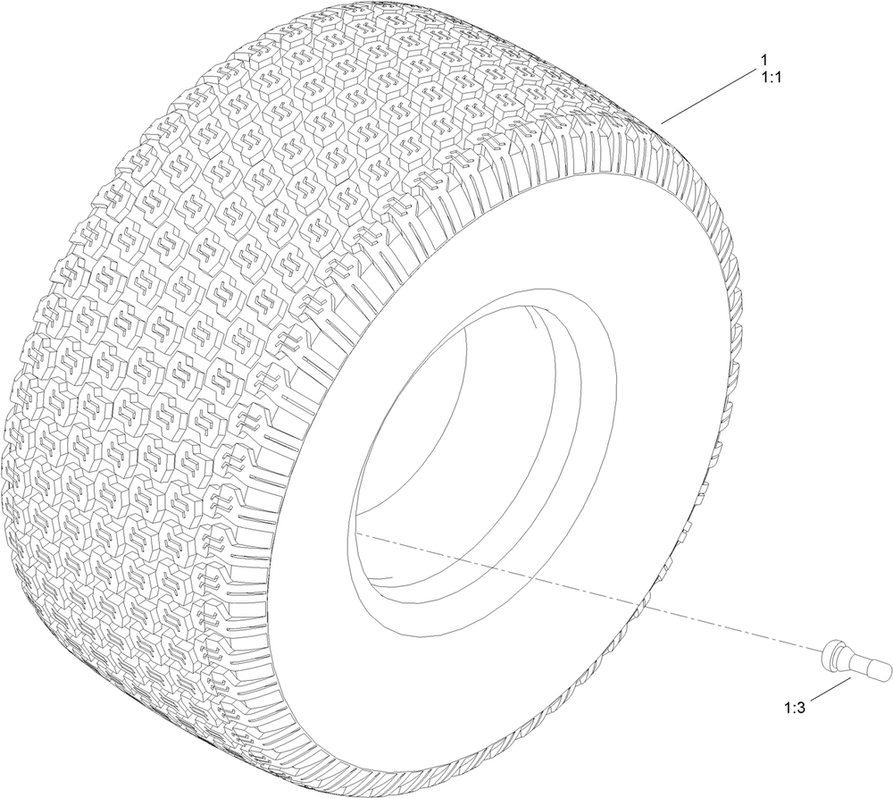 Rear Tire Assembly Diagram and Parts List for 75750 409479951 - 410219308 Toro Lawn Tractor