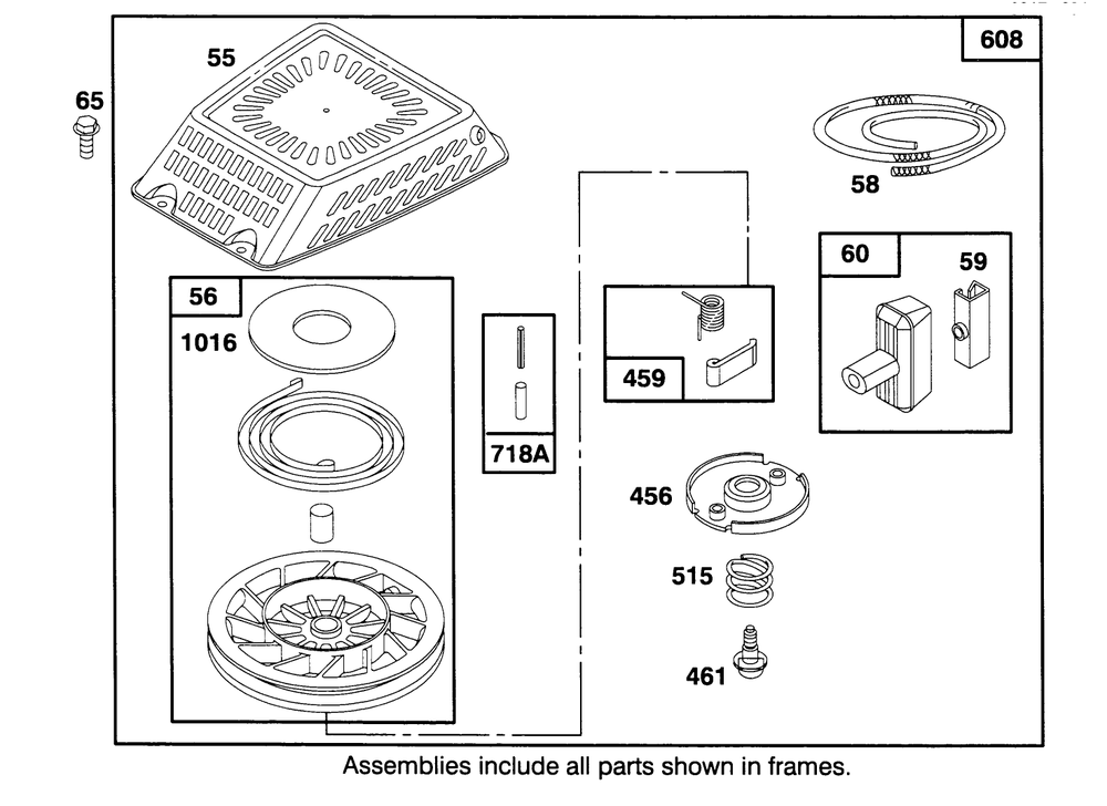 Engine Gts 150 Diagram and Parts List for 20764BC 59000001 - 59999999 Toro Lawn Mower