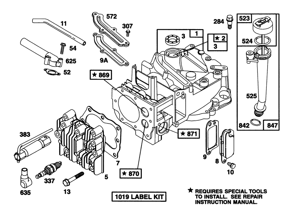 Engine Briggs & Stratton Model 122702-0182-01 Diagram and Parts List for 20902B 3900001 - 3999999 Toro Lawn Mower