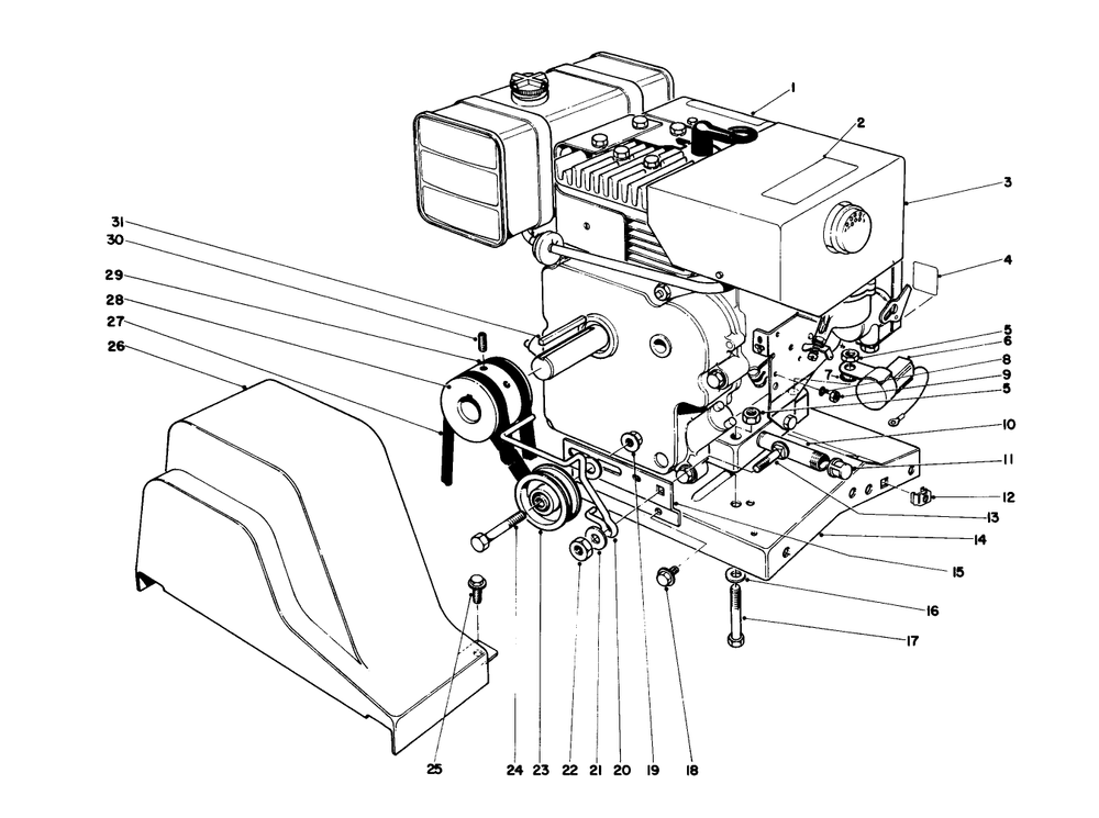 Engine Assembly (Model 38150) Diagram and Parts List for 38090 3000001 - 3999999 Toro Snow Blower