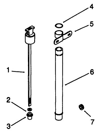 Dipstick-Engine Model No. Mv18s-Type 58543 Diagram and Parts List for 30190 20000001 - 29999999 Toro Lawn Tractor Accessories