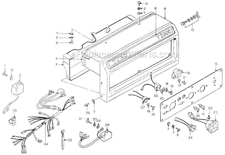 Control Panel Assembly Diagram and Parts List for 62025 8000001-8999999 Toro Generator