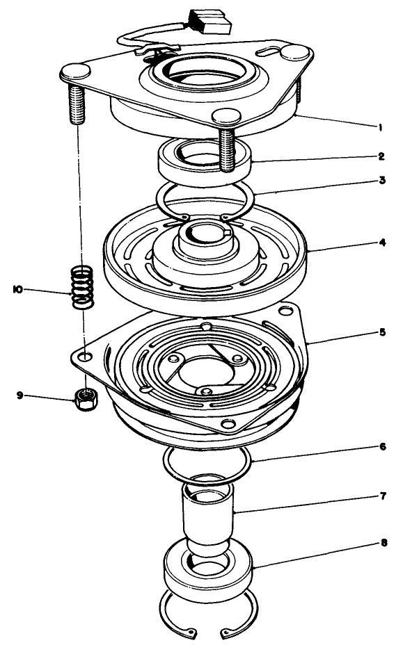 Clutch Assembly No. 54-3200 Diagram and Parts List for 30190 10000001 - 19999999 Toro Lawn Tractor Accessories