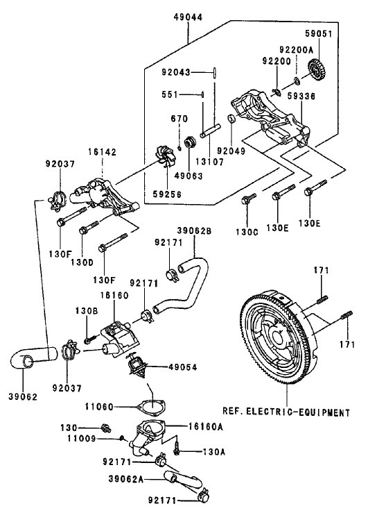 Cooling Equipment Diagram and Parts List for 74214 (210000001-210999999)(2001) Toro Lawn Mower