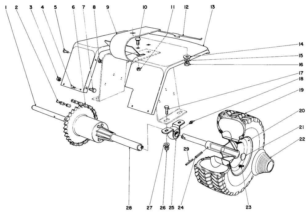 905 And 910 Rear Axle Assembly Diagram and Parts List for 57051 9000001 - 9999999 Toro Lawn Tractor