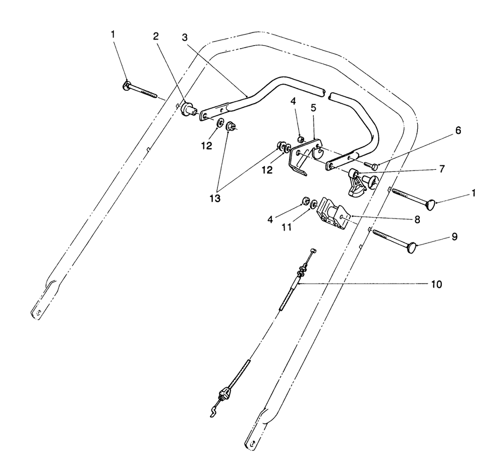 Traction Control Assembly Diagram and Parts List for 26680WG 0000001 - 0999999 Toro Lawn Mower