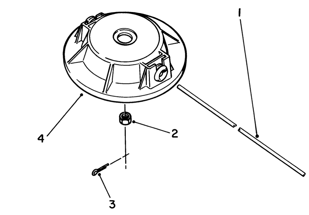 Fixed Line Head (Optional) Diagram and Parts List for 51645 7000001 - 7999999 Toro Trimmer