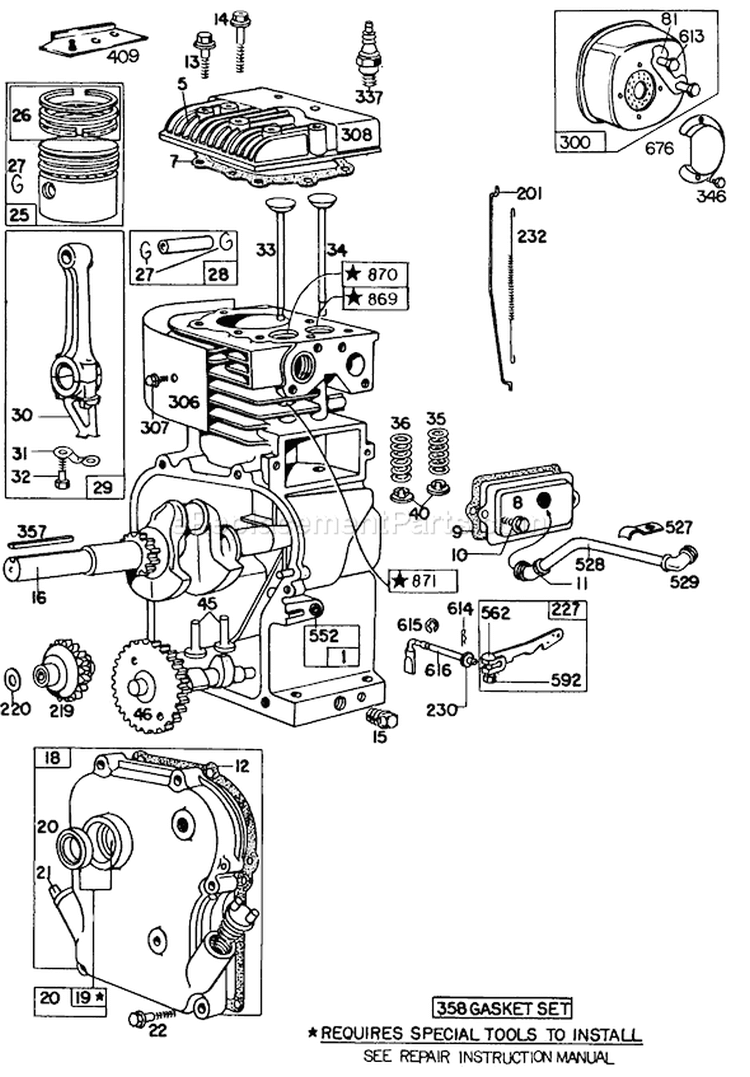 Page F Diagram and Parts List for 62912 0000001-0999999 - 1980 Toro Leaf Blower / Vacuum