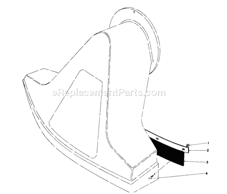 Flap Kit Diagram and Parts List for 62912 0000001-0999999 - 1980 Toro Leaf Blower / Vacuum
