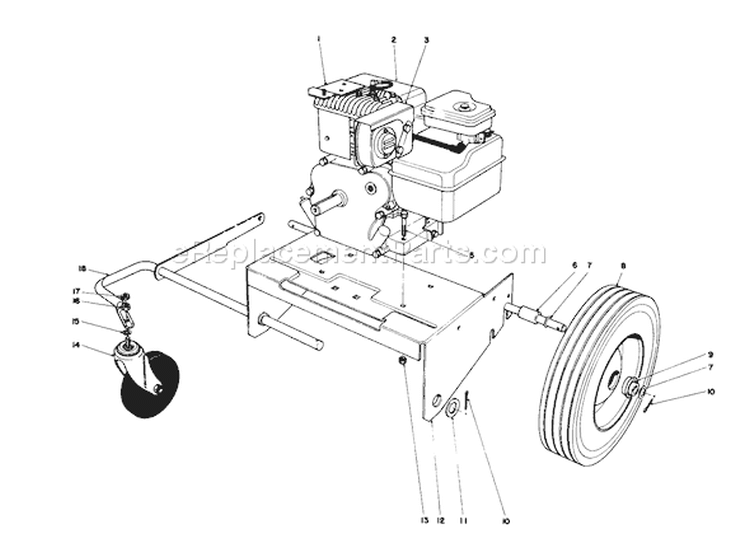 Page E Diagram and Parts List for 62912 1000001-1999999 - 1981 Toro Leaf Blower / Vacuum