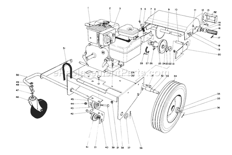 Page F Diagram and Parts List for 62912 1000001-1999999 - 1981 Toro Leaf Blower / Vacuum