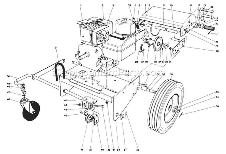 Page E Diagram and Parts List for 62912 2000001-2999999 - 1992 Toro Leaf Blower / Vacuum