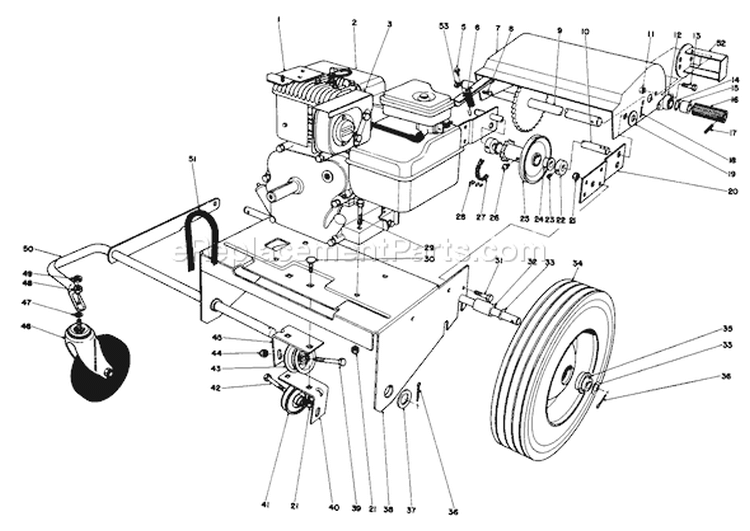 Page E Diagram and Parts List for 62912 2000001-2999999 - 1982 Toro Leaf Blower / Vacuum