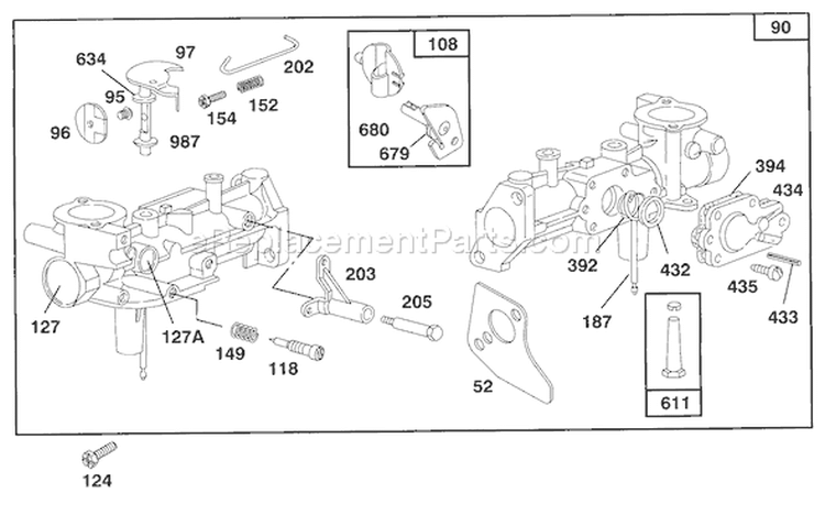 Page F Diagram and Parts List for 62923 4900001-4999999 - 1994 Toro Leaf Blower / Vacuum