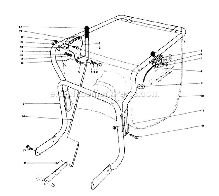 Page C Diagram and Parts List for 62923 5000001-5999999 - 1985 Toro Leaf Blower / Vacuum