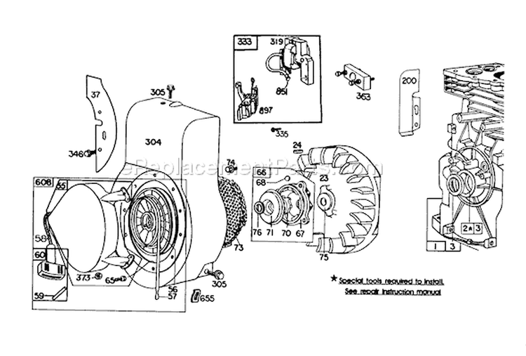 Page H Diagram and Parts List for 62923 5000001-5999999 - 1985 Toro Leaf Blower / Vacuum