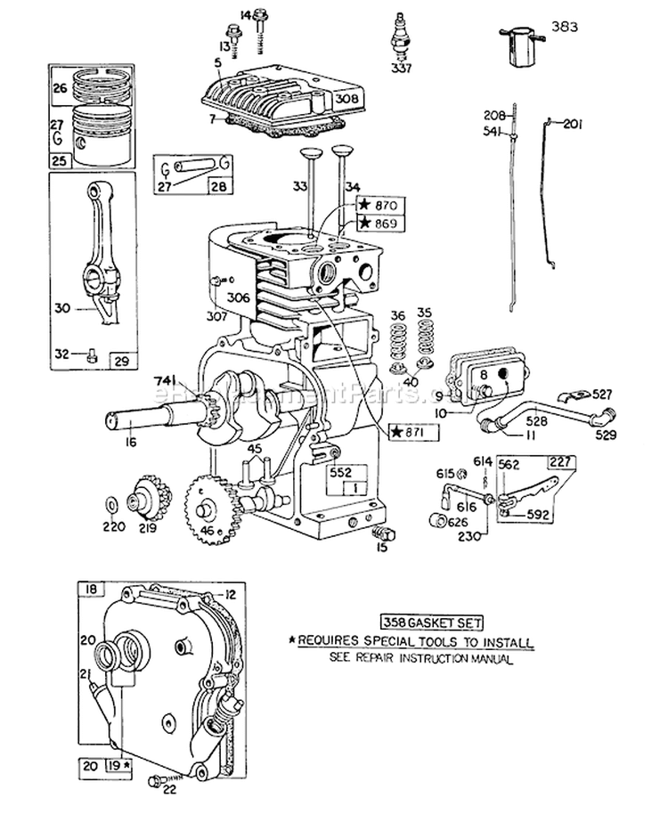 Page F Diagram and Parts List for 62912 6000001-6999999 - 1986 Toro Leaf Blower / Vacuum