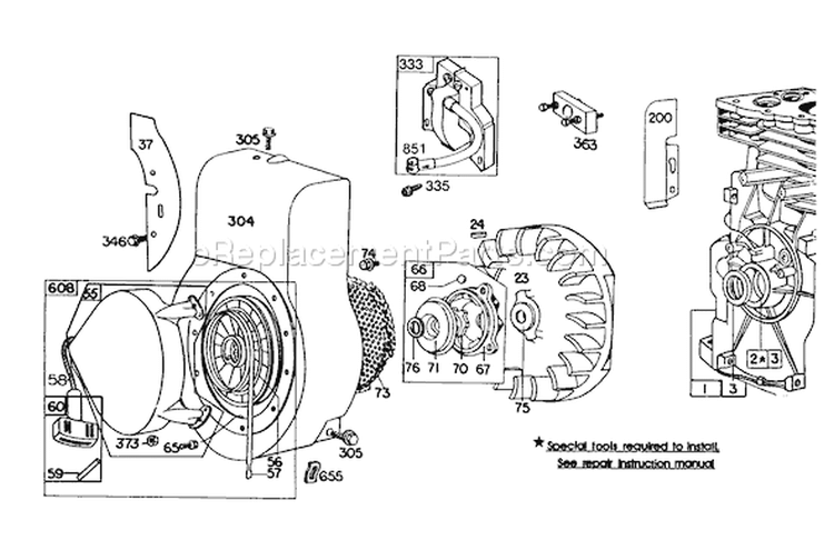 Page H Diagram and Parts List for 62912 6000001-6999999 - 1986 Toro Leaf Blower / Vacuum