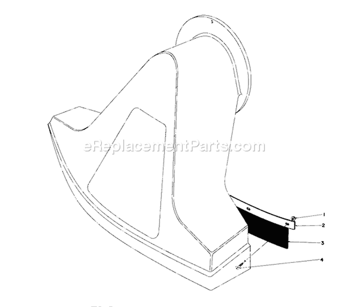 Flap Kit (model 59086) Diagram and Parts List for 62912 6000001-6999999 - 1976 Toro Leaf Blower / Vacuum