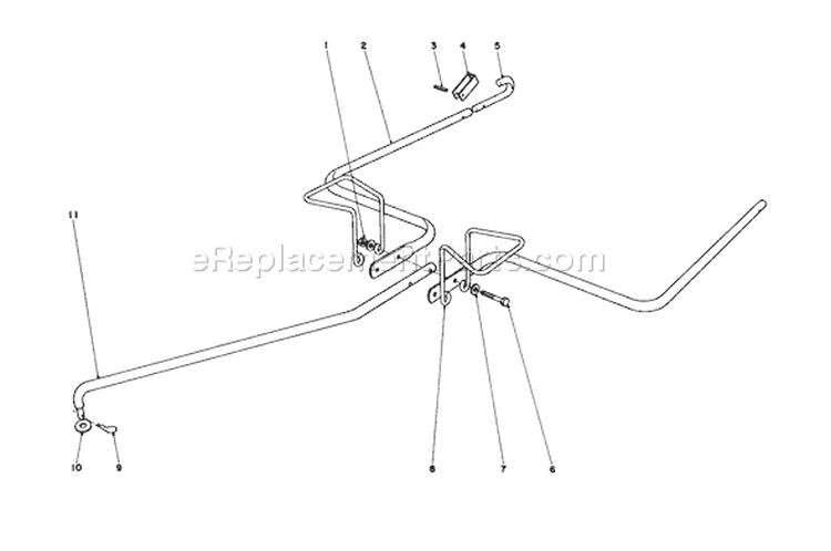 Hitch Kit (model 59087) Diagram and Parts List for 62912 6000001-6999999 - 1976 Toro Leaf Blower / Vacuum