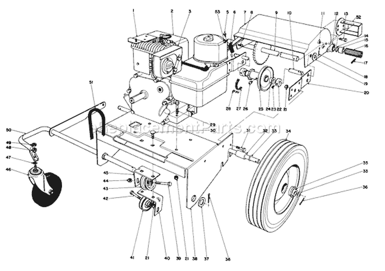 Page E Diagram and Parts List for 62923 7000001-7999999 - 1987 Toro Leaf Blower / Vacuum