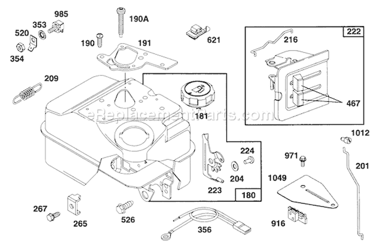 Page G Diagram and Parts List for 62924 5900001-5999999 - 1995 Toro Leaf Blower / Vacuum