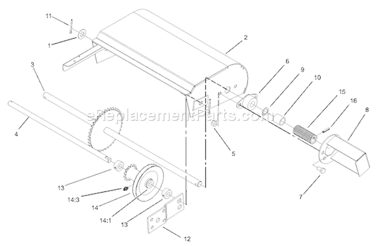 Traction Assembly Diagram and Parts List for 62925 210000001-210999999 - 2001 Toro Leaf Blower / Vacuum
