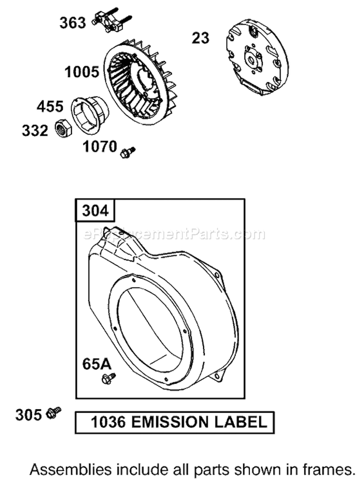 Blower Housing Assembly Diagram and Parts List for 62925 210000001-210999999 - 2001 Toro Leaf Blower / Vacuum