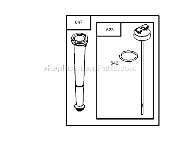 Oil Tube and Dipstick Diagram and Parts List for 62925 240000001-240999999 - 2004 Toro Leaf Blower / Vacuum