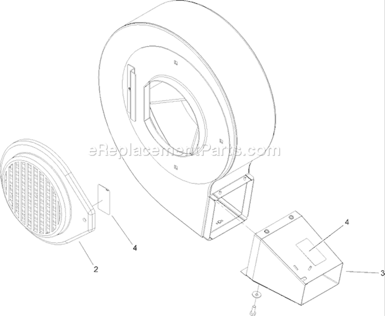 Blower Assembly Diagram and Parts List for 62925 240000001-240999999 - 2004 Toro Leaf Blower / Vacuum