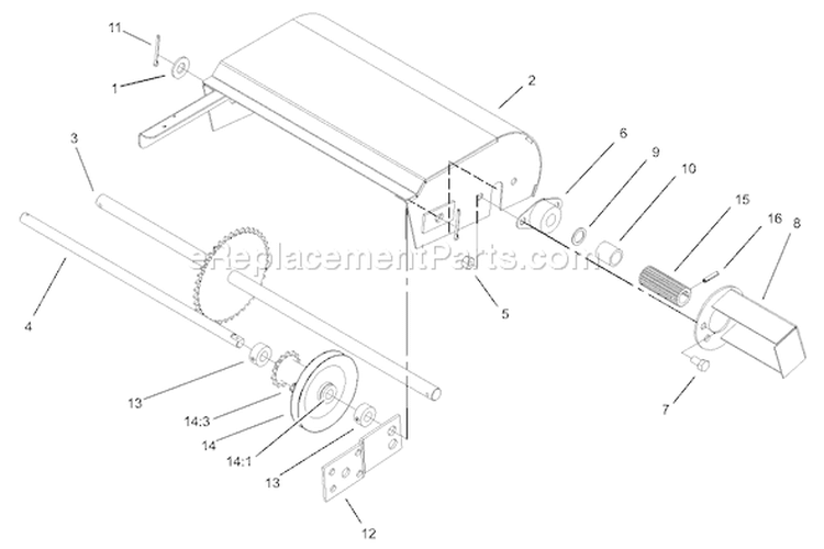 Traction Assembly Diagram and Parts List for 62925 240000001-240999999 - 2004 Toro Leaf Blower / Vacuum