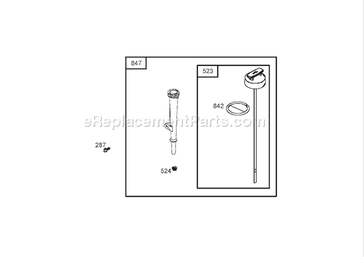 Oil Tube and Dipstick Diagram and Parts List for 62925 260000001-260999999 - 2006 Toro Leaf Blower / Vacuum