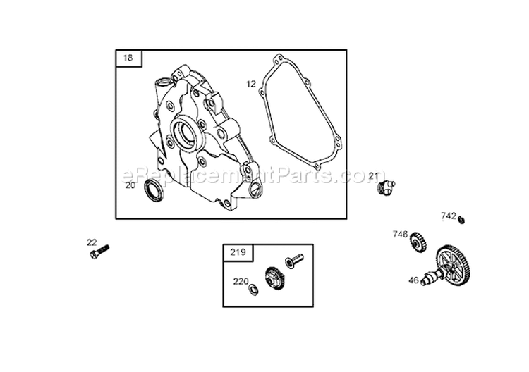 Crankcase Assembly Diagram and Parts List for 62925 260000001-260999999 - 2006 Toro Leaf Blower / Vacuum