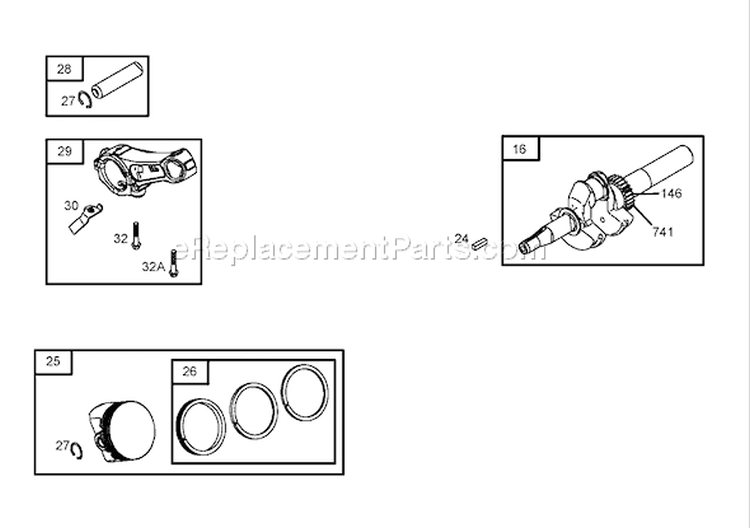 Crankshaft Assembly Diagram and Parts List for 62925 260000001-260999999 - 2006 Toro Leaf Blower / Vacuum