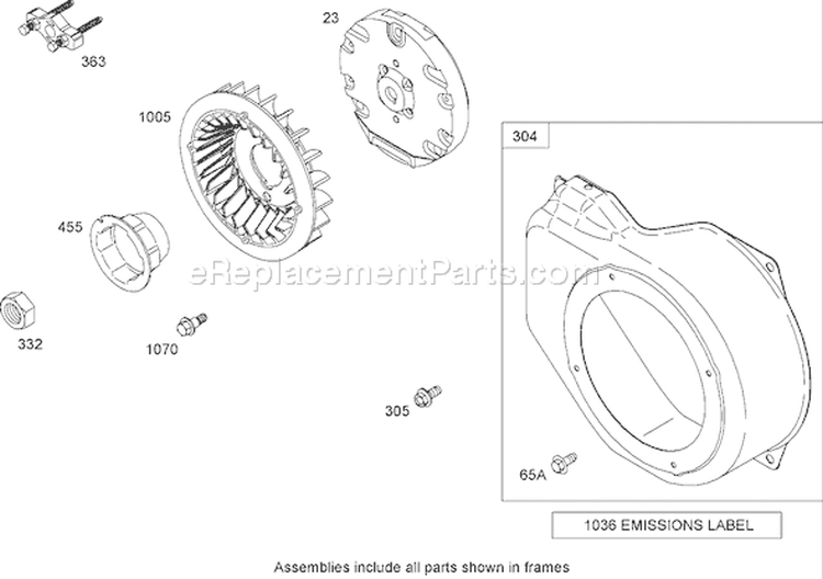 Blower Housing Assembly Diagram and Parts List for 62925 270000001-270999999 - 2007 Toro Leaf Blower / Vacuum