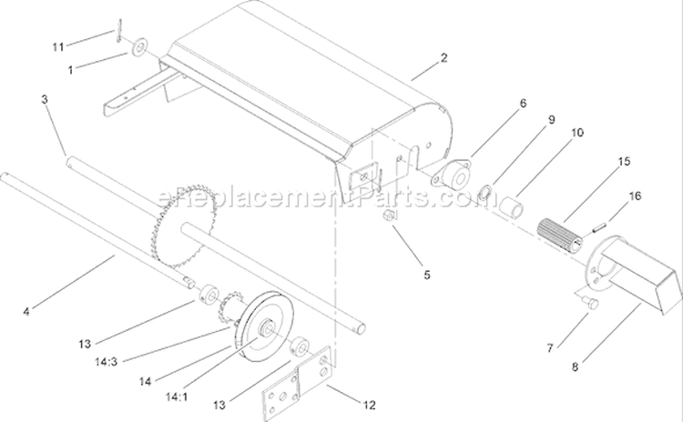 Traction Assembly Diagram and Parts List for 62925 260000001-260999999 - 2006 Toro Leaf Blower / Vacuum