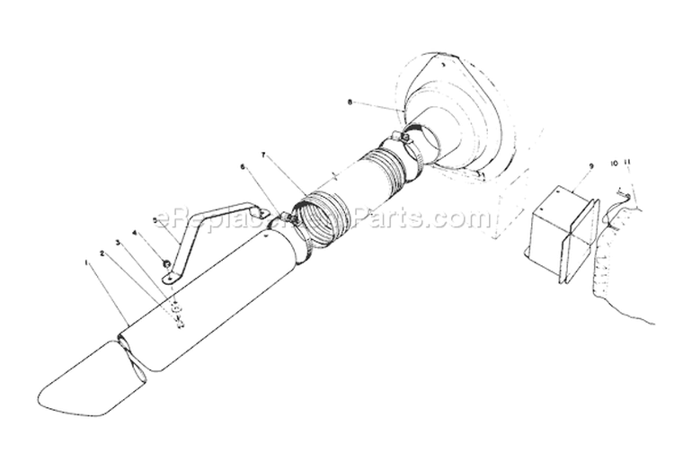 Blower Bagging Kit Diagram and Parts List for 62933 3000001-3999999 - 1983 Toro Leaf Blower / Vacuum