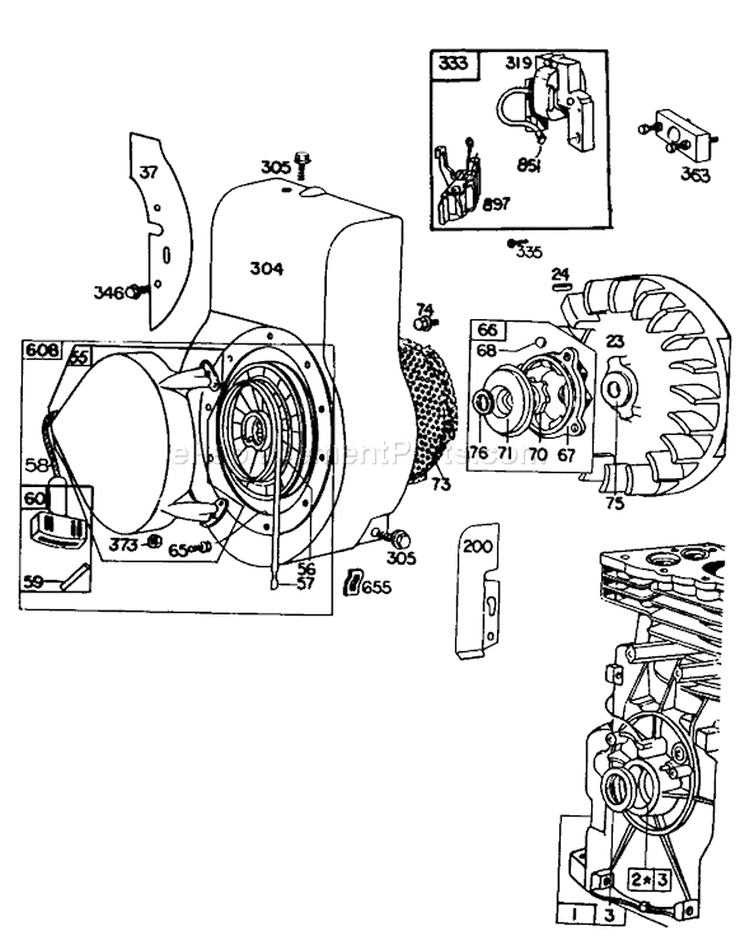 Page E Diagram and Parts List for 62933 4000001-4999999 - 1984 Toro Leaf Blower / Vacuum
