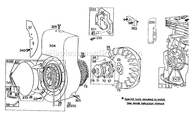 Page F Diagram and Parts List for 62933 7000001-7999999 - 1987 Toro Leaf Blower / Vacuum
