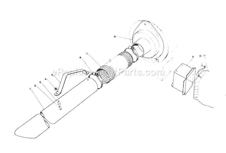 Blower Bagging Kit Diagram and Parts List for 62933 9000001-9999999 - 1979 Toro Leaf Blower / Vacuum
